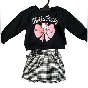 Hello Kitty and Friends Girls Graphic Sweatshirt and Pleated Skirt Set Size 12M